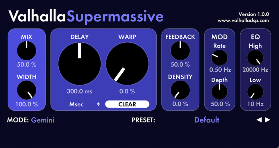 Valhalla SuperMassive – Create Huge Spaces in Your Mixes